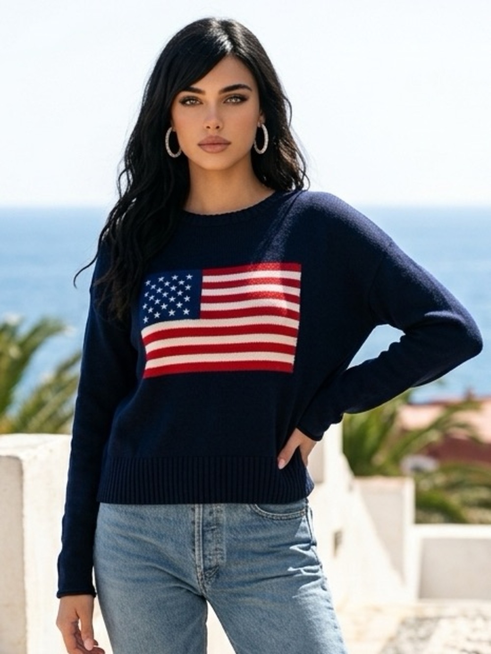 NWT Z Supply Blue Sienna Patriot Sweater
